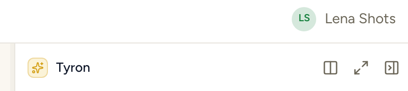 Tyron’s squircle icon next to a member’s round avatar